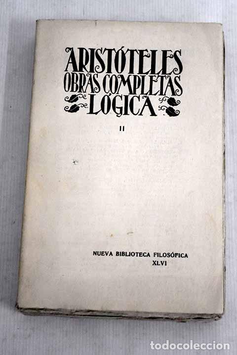Libros: Obras, tomo II: L&oacute;gica.- Arist&oacute;teles - Foto 1