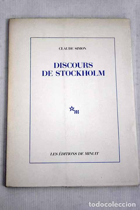 Libros: Discours de Stockholm.- Simon, Claude - Foto 1