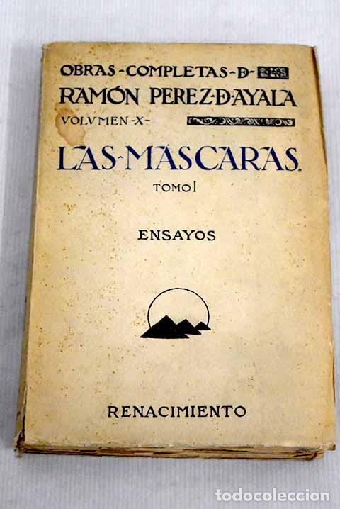 Libros: Las m&aacute;scaras: P&eacute;rez de Ayala, Ram&oacute;n.- P&eacute;rez de Ayala, Ram&oacute;n - Foto 1