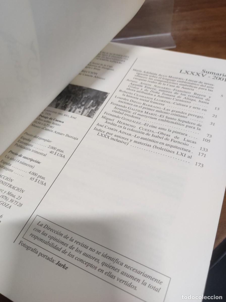 Libros: BOLETIN DEL MUSEO E INSTITUTO CAMON AZNAR LXXXV 2001 - Foto 3