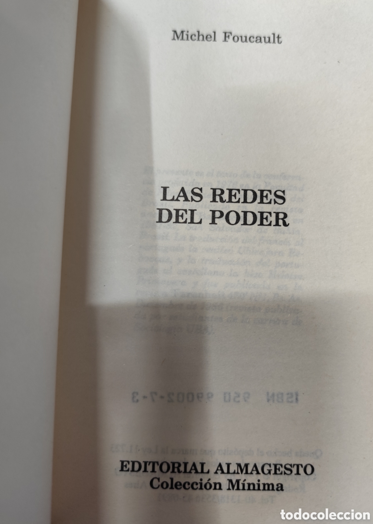 Libros: LAS REDES DEL PODER. Colecci&oacute;n M&iacute;nima. A&ntilde;o 1991 - FOUCAULT,Michel - Foto 2