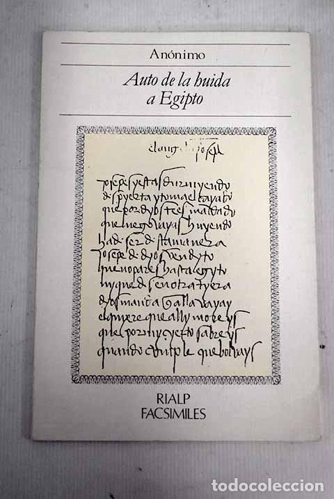 Libros: Auto de la huida a Egipto - Foto 1