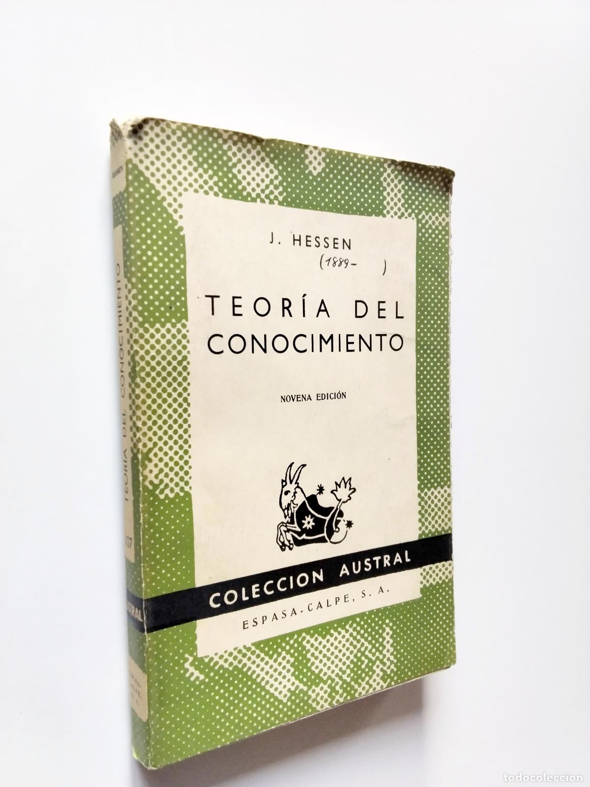 Libros: Johannes Hessen - Teor&iacute;a del conocimiento - Foto 1