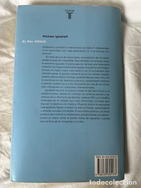 Libros: El mal menor -Michael Ignatieff- - Foto 2