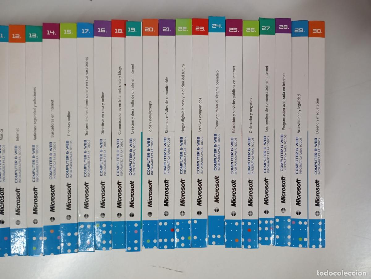 Libros: COMPUTER & WEB. INFORM&Aacute;TICA PARA TODOS. EL CURSO DEFINITIVO MICROSOFT. 30 TOMOS COLECCI&Oacute;N COMPLETA. - Foto 3