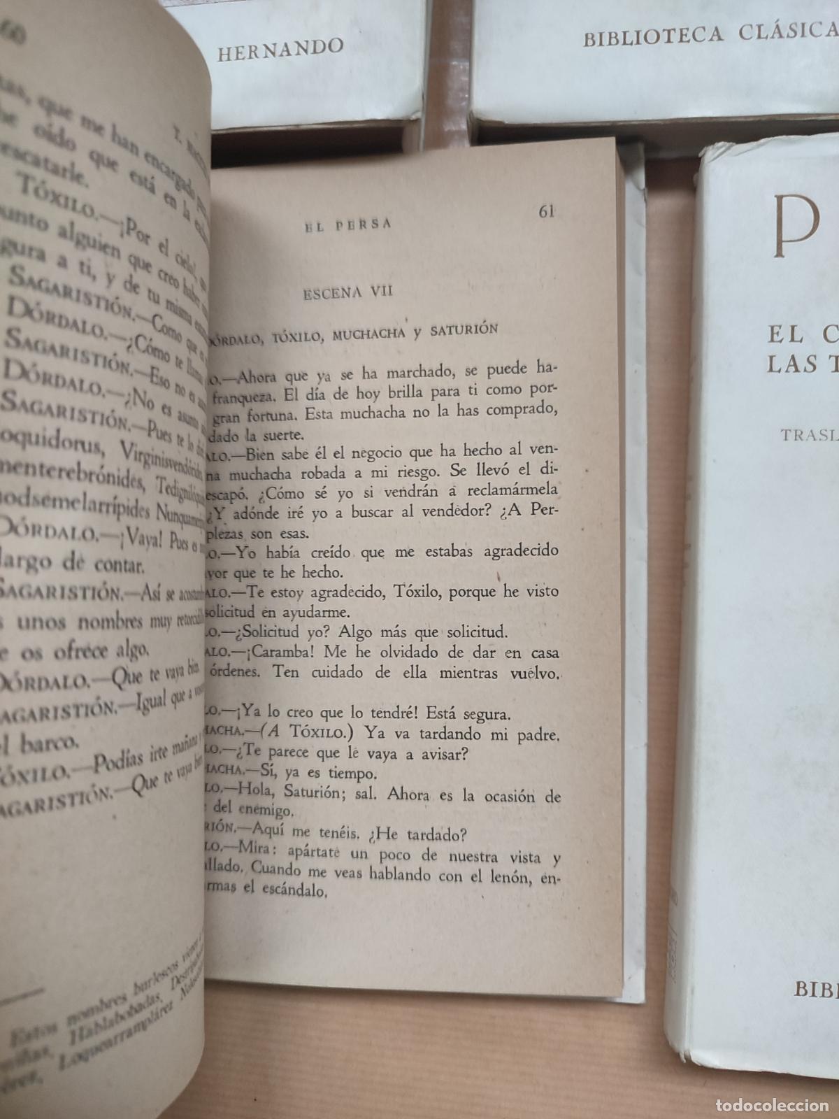 Libros: Comedias. 5 TOMOS - Plauto - Foto 8