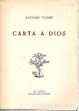 Libros: CARTA A DIOS - SAGRARIO TORRES. - Foto 1