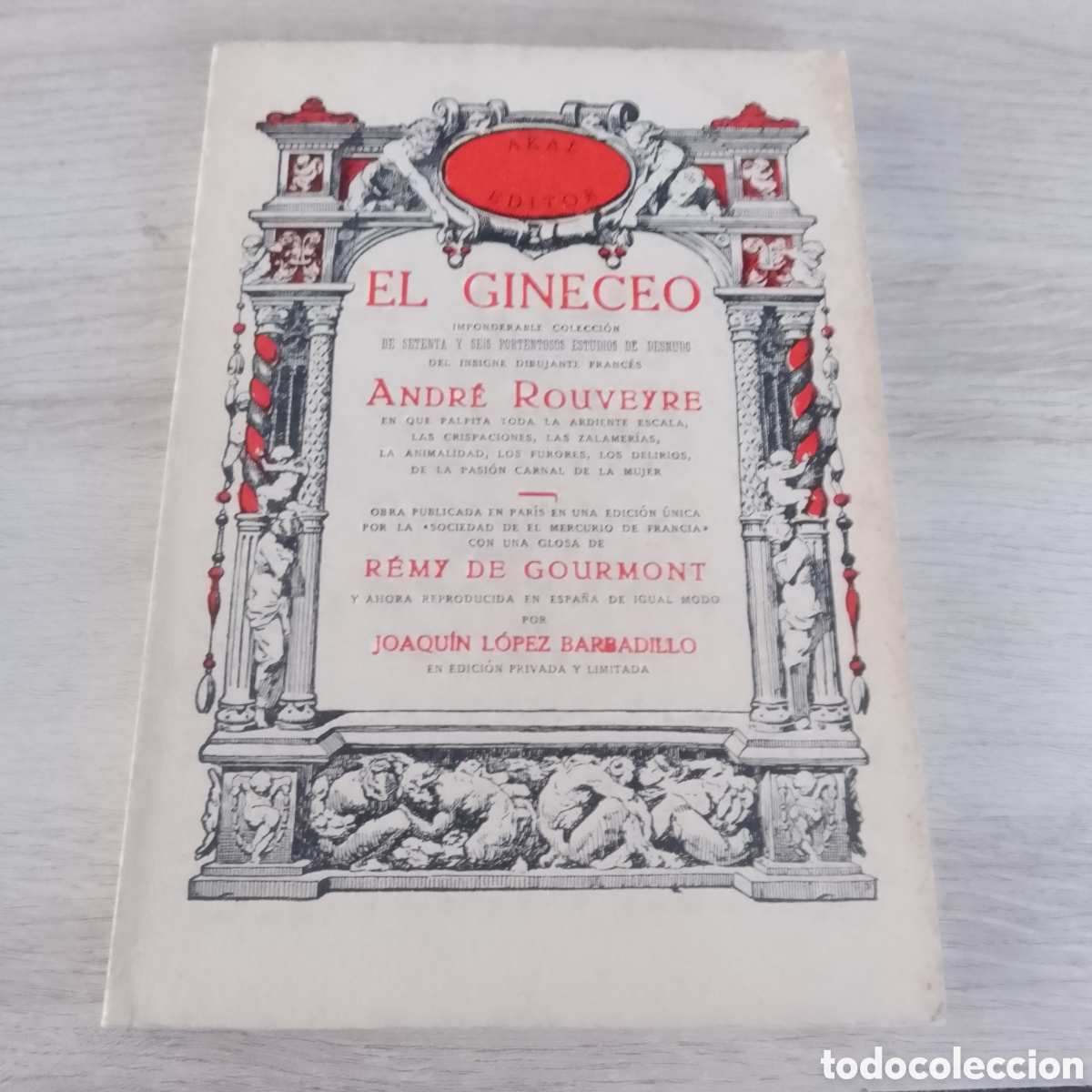 Libros: FACSIMIL EL GINECEO POR ANDR&Eacute; ROUVEYRE AKAL EDITOR - Foto 1