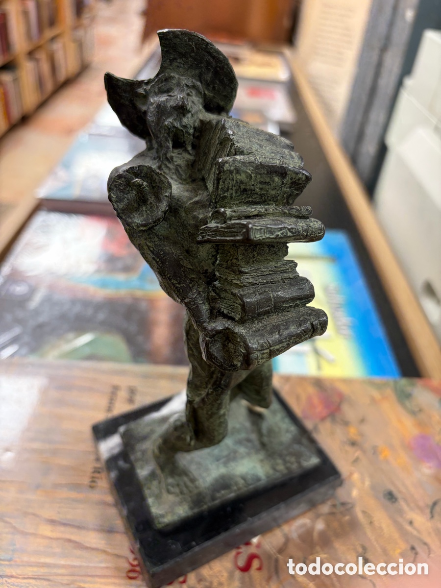 Libros: QUIJOTE LIBROS, ESCULTURA DE BRONCE - MORLA - Foto 1