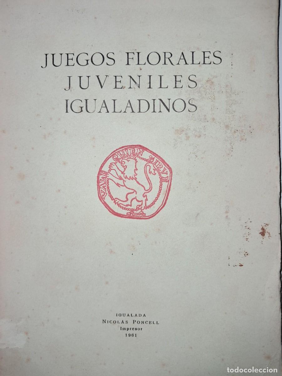 Libros: LIBRO. Juegos Florales Juveniles Igualadinos, 1961. Igualada, Nicol&agrave;s Poncell. Poesia.