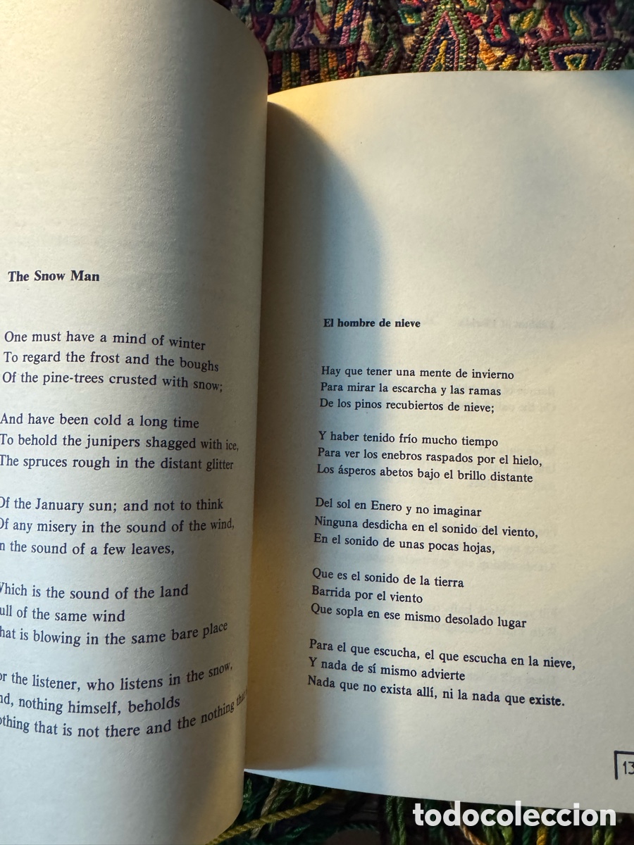 Libros: Wallace Stevens 10 poemas de Harmonium Cartas - Foto 2