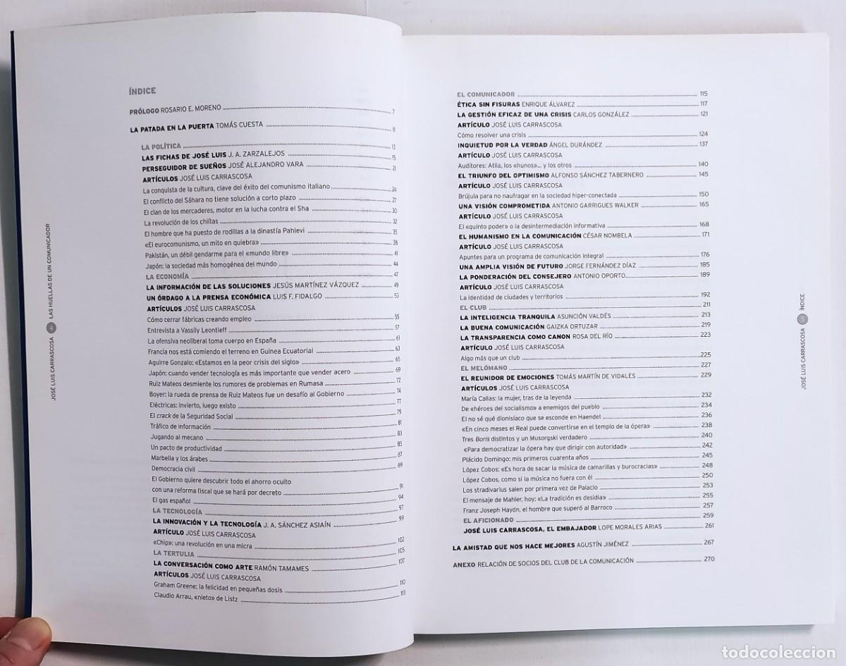 Libros: JOS&Eacute; LUIS CARRASCOSA. LAS HUELLAS DE UN COMUNICADOR. - Foto 3