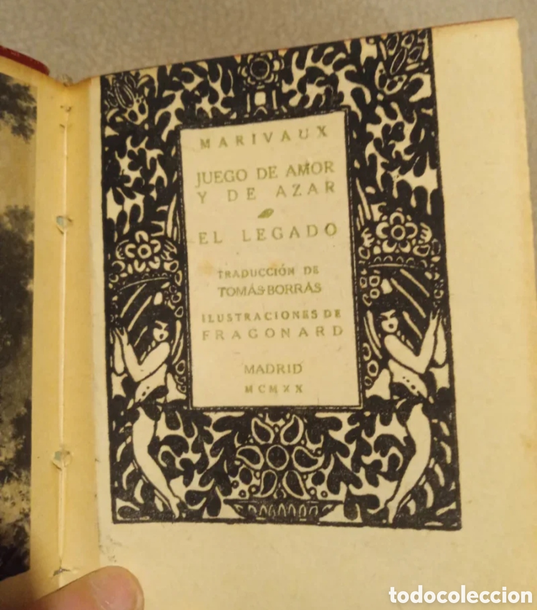 Libros: Juego de amor y de azar/El legado Marivaux 1919