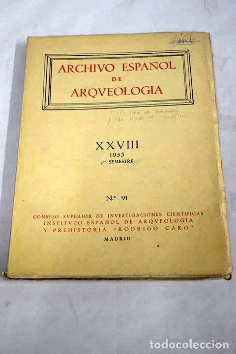 Libros: Archivo espa&ntilde;ol de Arqueologia. N&ordm; 91