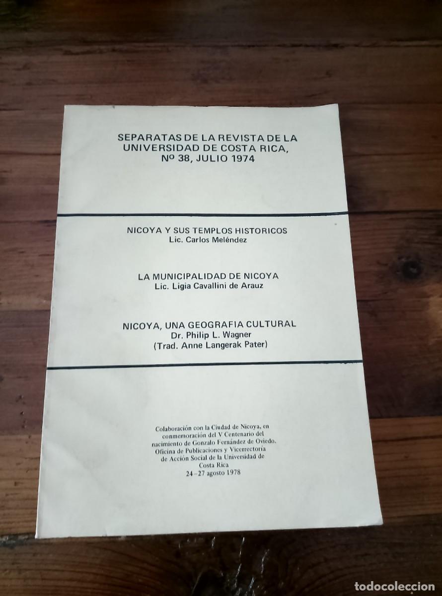 Libros: Carlos Mel&eacute;ndez - Ligia Cavallini de Arauz - Philip L. Wagner - REVISTA DE LA UNIVERSIDAD DE COSTA R