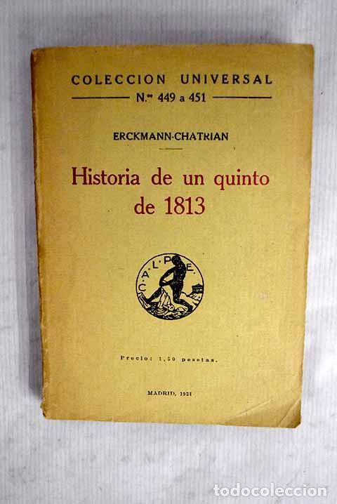 Libros: Historia de un quinto de 1813.- Erckmann-Chatrian - Foto 1