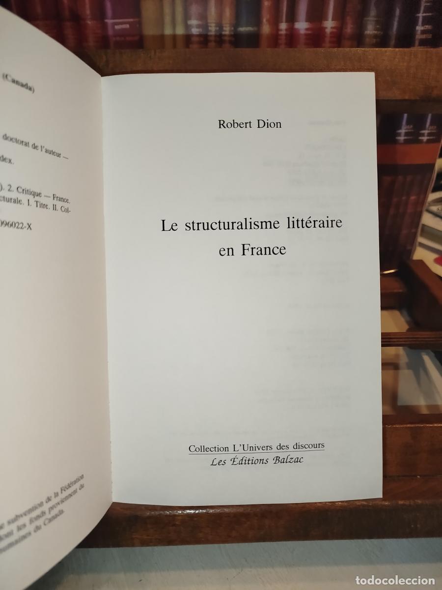 Libros: Le structuralisme litt&eacute;raire en France - Dion, Robert - Foto 4