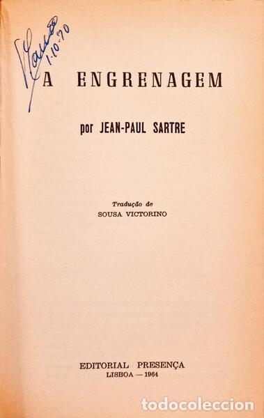 Libros: SARTRE. (Jean-Paul) - A ENGRENAGEM. - Foto 2