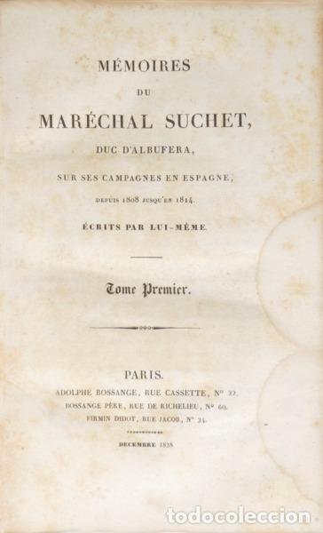 Libros: D&#39;ALBUFERA. (Louis-Gabriel Suchet, duc) - M&Eacute;MOIRES. - Foto 1