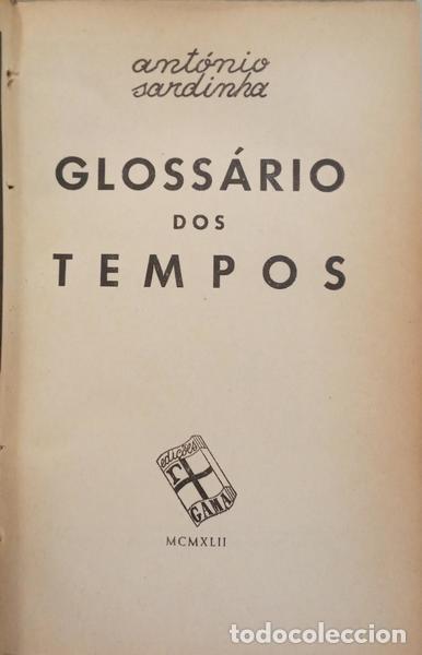 Libri di seconda mano: SARDINHA. (Ant&oacute;nio) - GLOSS&Aacute;RIO DOS TEMPOS.