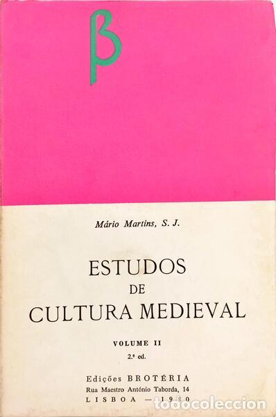 Libros: MARTINS. (M&aacute;rio) - ESTUDOS DE CULTURA MEDIEVAL. - Foto 1