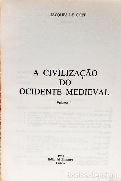 Libros: LE GOFF. (Jacques) - A CIVILIZA&Ccedil;&Atilde;O DO OCIDENTE MEDIEVAL, VOLUME I. - Foto 2
