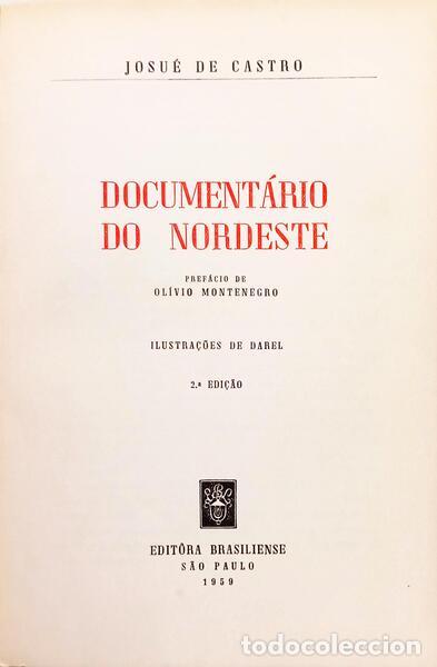 Libros: CASTRO. (Josu&eacute; de) - DOCUMENT&Aacute;RIO DO NORDESTE. [2.&ordf; EDI&Ccedil;&Atilde;O] - Foto 2