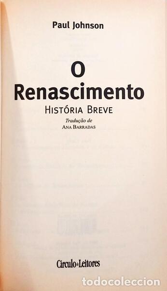 Libros: JOHNSON. (Paul) - O RENASCIMENTO. - Foto 2