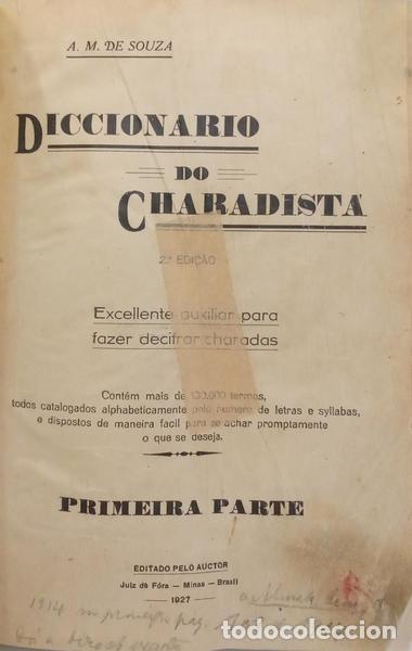 Libri di seconda mano: SOUZA. (A. M. de) - DICCIONARIO DO CHARADISTA. [2.&ordf; EDI&Ccedil;&Atilde;O]