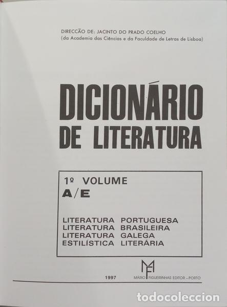 Libri di seconda mano: PRADO COELHO. (Jacinto do) - DICION&Aacute;RIO DE LITERATURA. [5 VOLS. / 4.&ordf; EDI.]