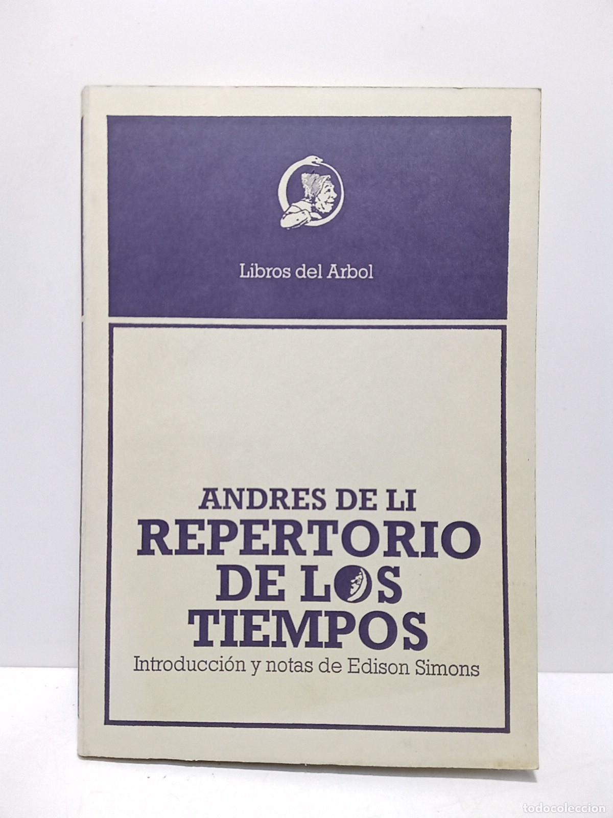 Libros: LI, Andr&eacute;s de - Repertorio de los tiempos / Introducci&oacute;n y notas de Edison Simons - Foto 1