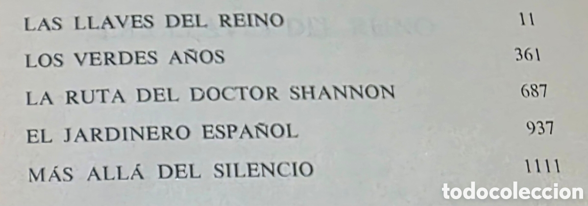Libros: Novelas A J CRONIN OBRAS COMPLETAS 5 VOL - Foto 6