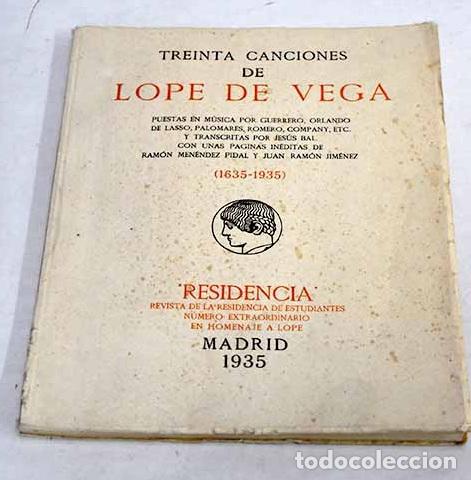 Libros: Treinta canciones de Lope de Vega