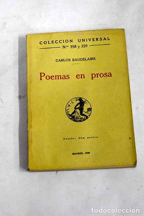 Libros: Poemas en prosa: Baudelaire, Charles.- Baudelaire, Charles - Foto 1