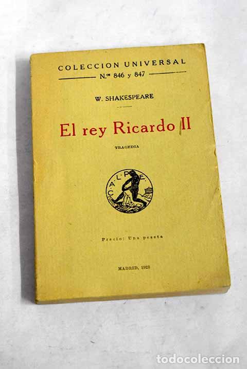 Libros: El rey Ricardo II: tragedia.- Shakespeare, William - Foto 1