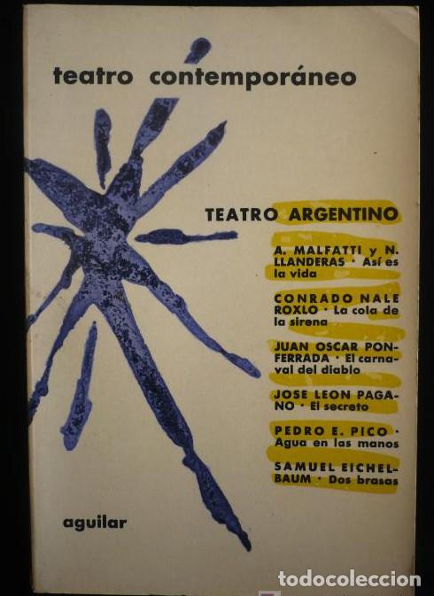 Libros: TEATRO CONTEMPORANEO. TEATRO ARGENTINO. AGUILAR. . 1959 1ed. intonso. 485 pag- -