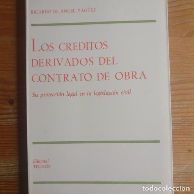 B&uuml;cher: LOS CREDITOS DERIVADOS DEL CONTRATO DE OBRA.. ANGEL YAGUE TECNOS 1969 216pp -