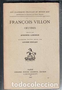 Libros: Oeuvres, Fran&ccedil;ois Villon - Foto 1