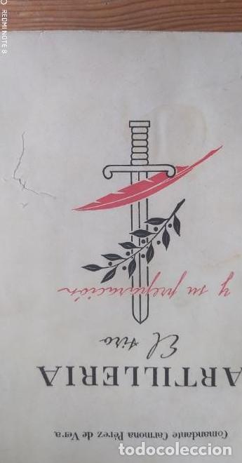 books: ARTILLERIA, EL TIRO Y SU PREPARACION, COMANDANTE CARMONA P&Eacute;REZ DE VERA,1942 -