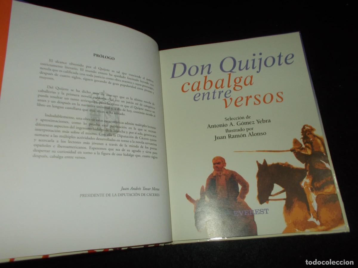 Libros: DON QUIJOTE CABALGA ENTRE VERSOS. Everest 2006. Libro - Foto 2