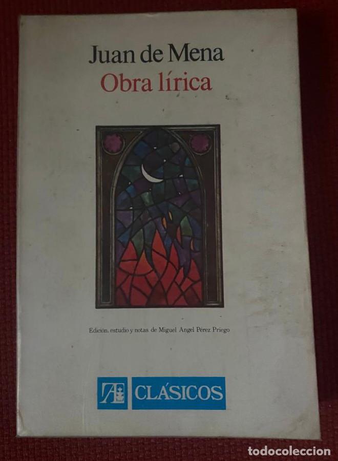Libros: OBRA L&Iacute;RICA. JUAN DE MENA. EDICI&Oacute;N MIGUEL &Aacute;NGEL P&Eacute;REZ PRIEGO. 1979, ALHAMBRA. -