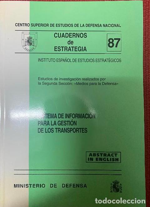 Livres: CUADERNOS DE ESTRATEGIA, 87. CENTRO SUPERIOR DE ESTUDIOS DE LA DEFENSA NACIONAL. MINISTERIO DEFENSA.