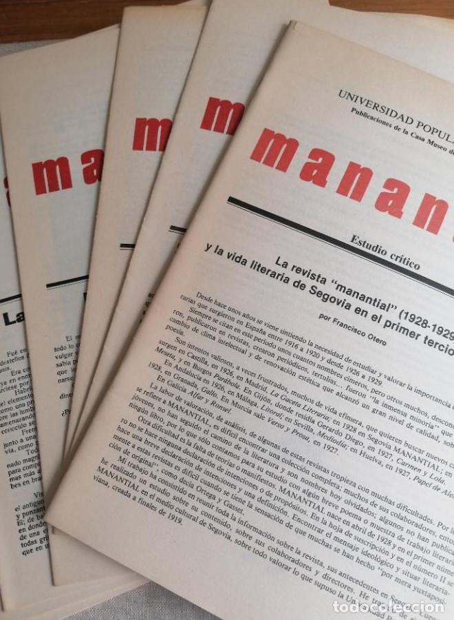 B&uuml;cher: revista MANANATAIAL . En estuche. 10 BLOQUES EDICION FACSCIMIL 1928.1929 CAJA SEGOVIA 1986 -