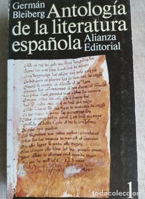 Livres: Antolog&iacute;a de la literatura espa&ntilde;ola. Tomo I: siglo XI al XVII. [Tapa blanda] ... - Germ&aacute;n.- BLEIBERG