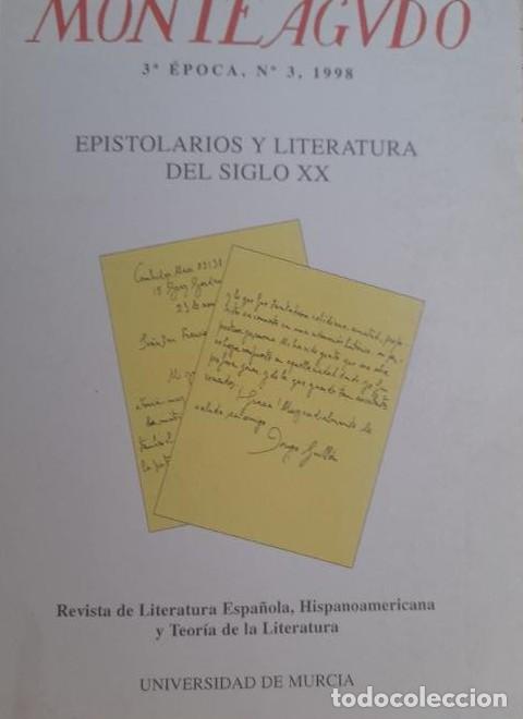 Livros em segunda m&atilde;o: Monteagudo,3&ordf; &eacute;poca,n&ordm; 3 1998 8, Epistolarios y literatura del siglo, edita Universidad de Murcia -