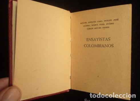 books: COLECCION MINIATURA. ENSAYISTAS COLOMBIANOS. CARO, CUERVO, FIDEL SUAREZ Y TORRES. ED. CUMBRE. MEX. -