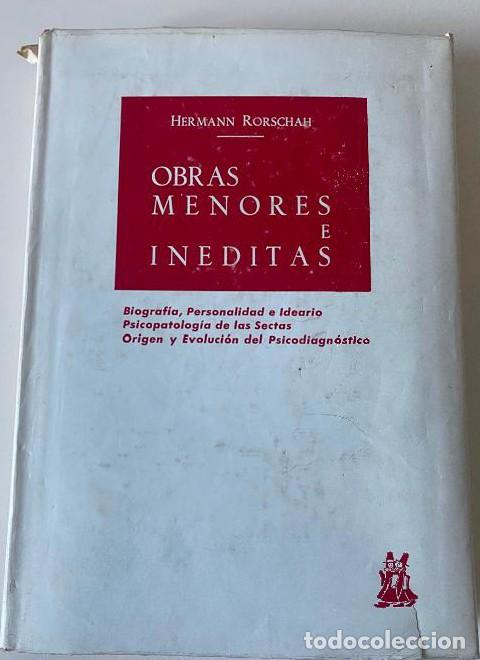 Libros: OBRAS MENORES E IN&Eacute;DITAS. HERMANN RORSCHAH. MORATA, 1967. - - Foto 1