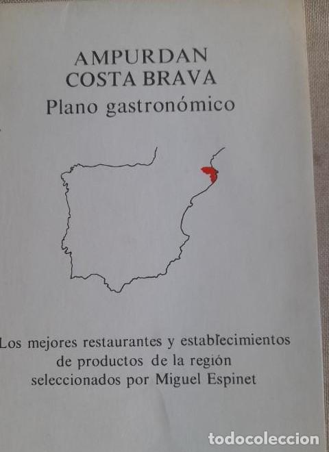 Libros: PLANO GASTRON&Oacute;MICO. AMPURDAN COSTA BRAVA. LOS MEJORES RESTAURANTES. Espinet. -