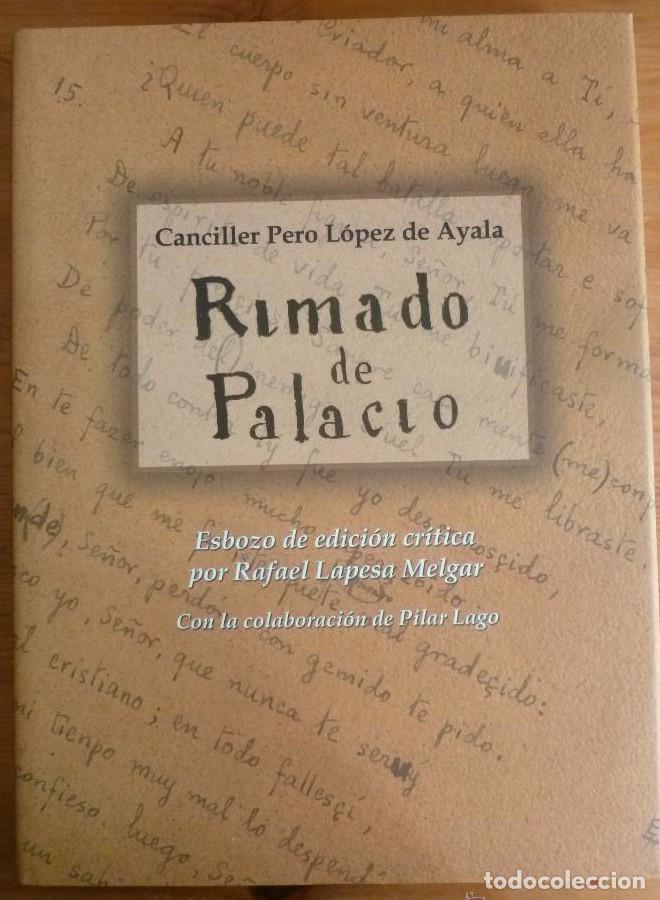 Livros em segunda m&atilde;o: Rimado de palacio : esbozo de edicion critica por Rafael lapesa Melgar - Pedro Lopez De Ayala