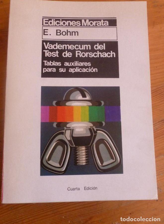 Livres: Vademecum del test de rorschach - Edward Bohm